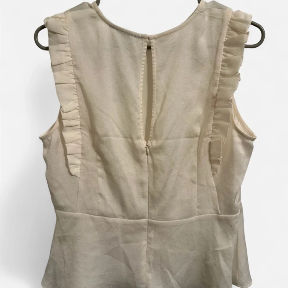 Express Ivory Ruffle Blouse - Picture 2 of 3